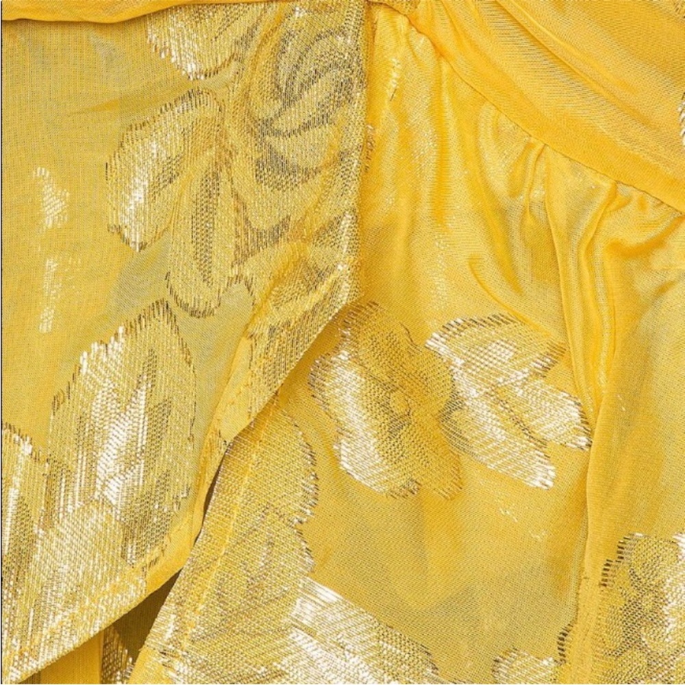 NWOT Revolve x House of Harlow 1960 Freja Yellow Asymmetric Peplum Top Small - Picture 5 of 5